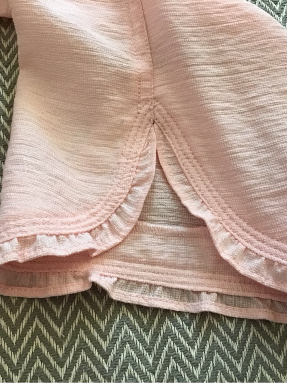 Ruby Rd. Pink Ruffle Trim Shirt Jacket - Picture 7 of 11